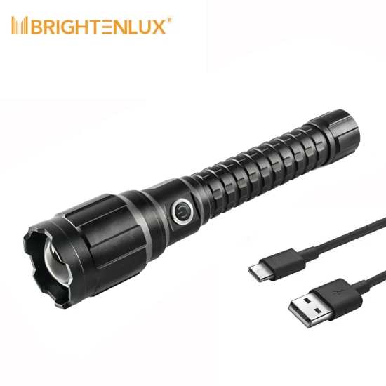 Brightenlux 2022 新しい最高の戦術的な USB COB LED 10000 ルーメンハイパワー充電式懐中電灯、パワーバンク付き